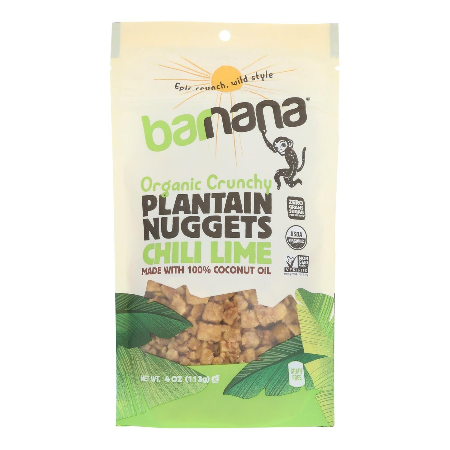 Barnana Plantain Banana Chips, Sweet and Savory, Light and Crispy Lime Lentil, Kosher Certified, Gluten-Free, Non-GMO (Pack of 6 - 4 Oz)