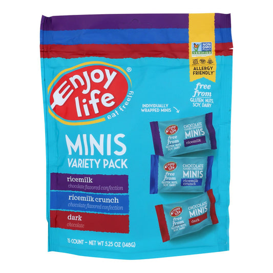 Enjoy Life (Pack of 6) Chocolate Bars Mini Variety - 5.25 Oz