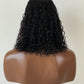 Short Bohemian Knotless Bob Wig (100% HD Human Hair Lace & Curls) Black Color TARA