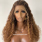 Wet And Wavy 100% Human Hair Knotless Braid Wig, HD Full Lace,