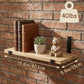 Wood Wall Shelves 15.8” with Metal Brackets – Rustic Floating Shelves | 5/8 Pack