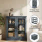 Modern Glass Door Cabinet – 3 Styles | Adjustable Shelves | Compact Storage Cupboard