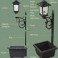 Solar Lamp Post with Flower Pot – Outdoor Garden & Patio Light – Multi Pack