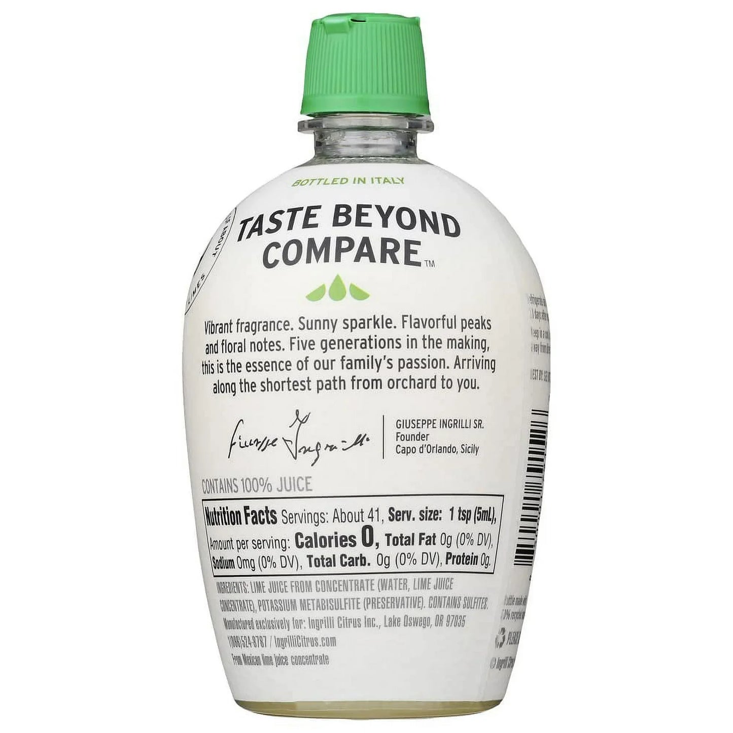 Ingrilli 100% Lime Juice, 7 oz., Case of 12