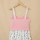 Floral Ribbed Crop Top & Shorts Lounge Set