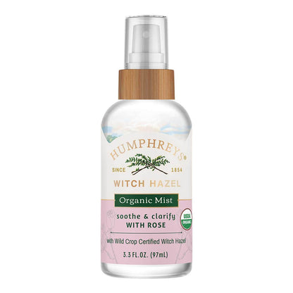 Humphreys Witch Hazel Mist with Rose, 3.3 Fl Oz (Pack of 12)