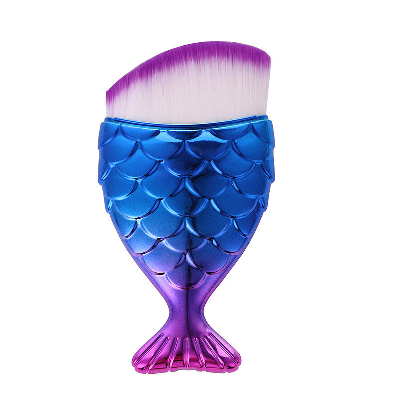 Mermaid Silhouette Brush Beauty Tool Color Fishtail Nylon Hair Makeup Tool