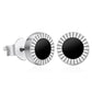 8mm Black Diamond Agate Round Stud Earrings in 925 Sterling Silver by Bling Proud | Urban Jewelry Online Store