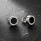 8mm Black Diamond Agate Round Stud Earrings in 925 Sterling Silver by Bling Proud | Urban Jewelry Online Store