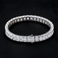8mm Princess Cut CZ Diamond Mens Tennis Bracelet in White Gold by Bling Proud | Urban Jewelry Online Store