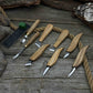 9-Piece Spoon Carving Tool Set with Sharpening Board