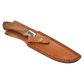 9.5" Fixed Damascus Blade Knife with Leather Sheath