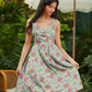 Floral Cats Fit & Flare Dress