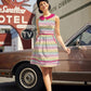 Rainbow Drop Collared Dress