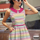 Rainbow Drop Collared Dress
