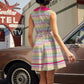 Rainbow Drop Collared Dress