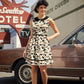 Cats & Plants Collared Dress - Plus Sizes only