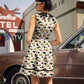 Cats & Plants Collared Dress - Plus Sizes only