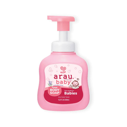 Arau.baby - Baby Body Soap Foam Lavender, 12.21 fl oz (Pack of 12) - Gentle Dairy-Free Cleanser