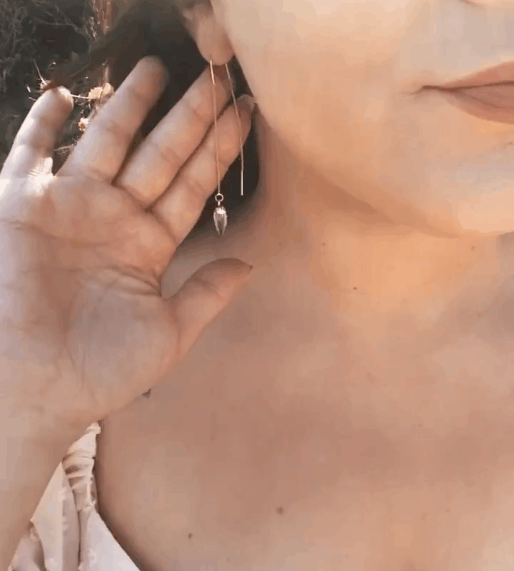 Faceted quartz suncatcher threader earrings by Terra Luna Sol