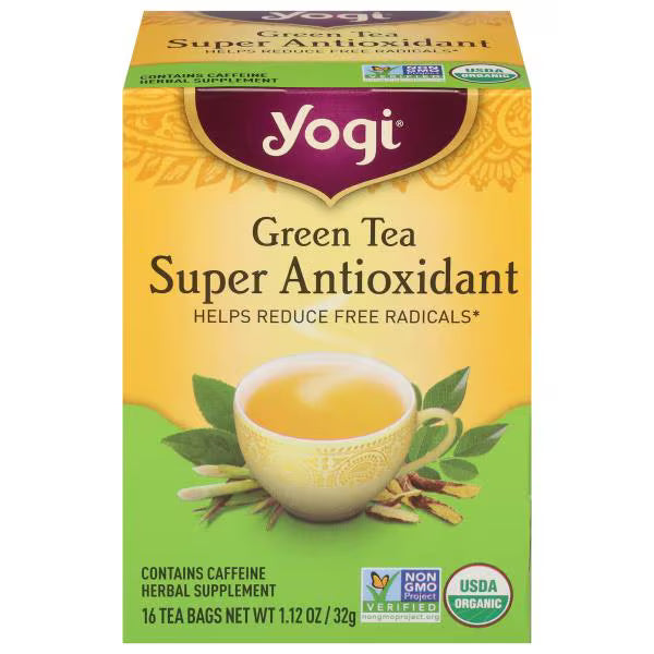 Yogi Green Tea Super Antioxidant - 16 Tea Bags - Organic Green Tea Blend