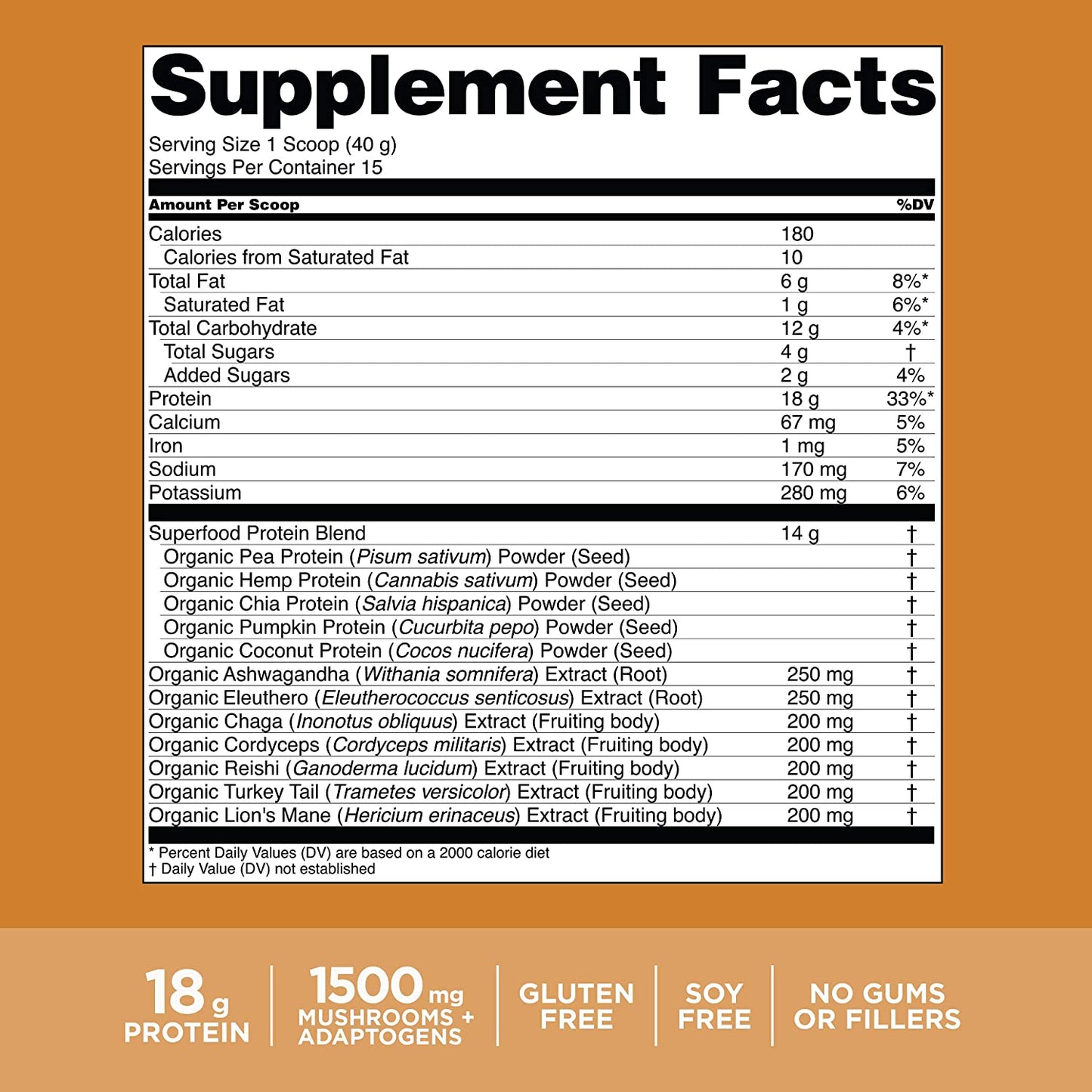 Four Sigmatic - Plant Based Protein - Peanut Butter 21.16 Oz