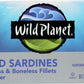Wild Planet Wild Sardines - Skinless & Boneless Fillets in Water (Case of 12) | 4.25 Oz Cans | High Protein, Omega-3s, Kosher, Sustainably Sourced Seafood
