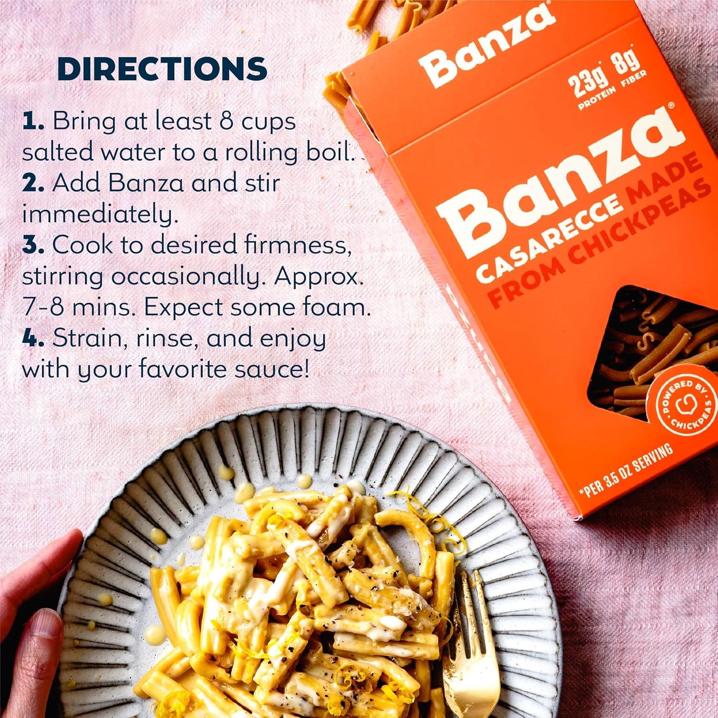 Banza Chickpea Linguine Pasta, 8 oz, Pack of 12
