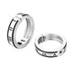 925 Sterling Silver Hoop Ear Cuff with Roman Numerals Printed in White Gold by Bling Proud | Urban Jewelry Online Store
