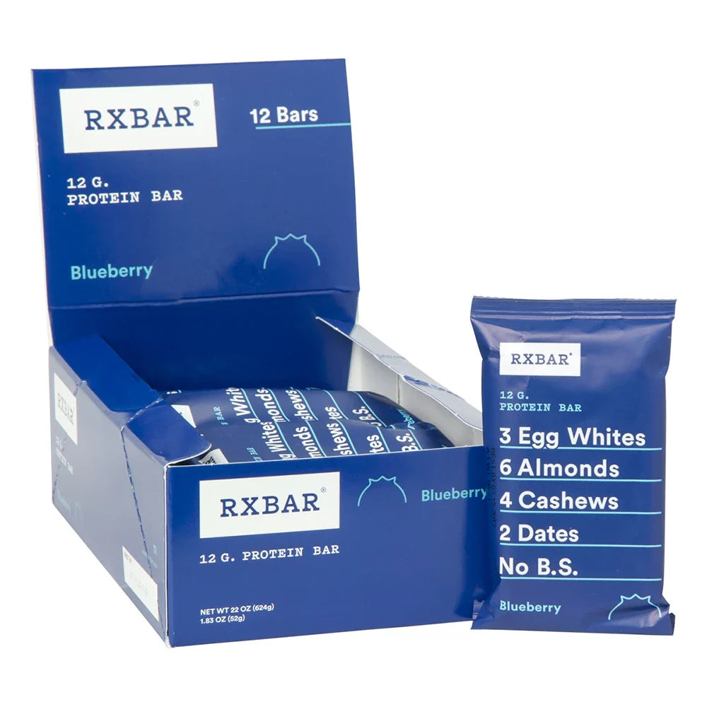 RXBAR Blueberry Protein Bar, Case of 12, 1.83 oz.