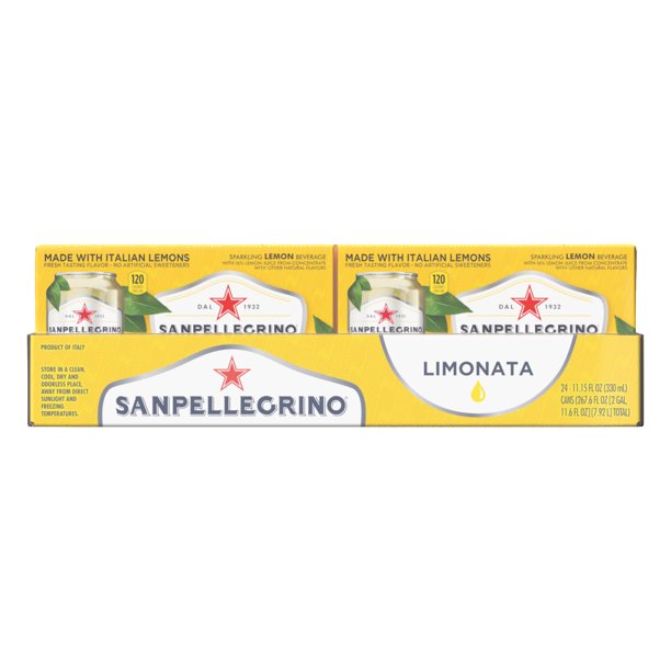 24 Cans, San Pellegrino Sparkling Limonata (11.15 oz)