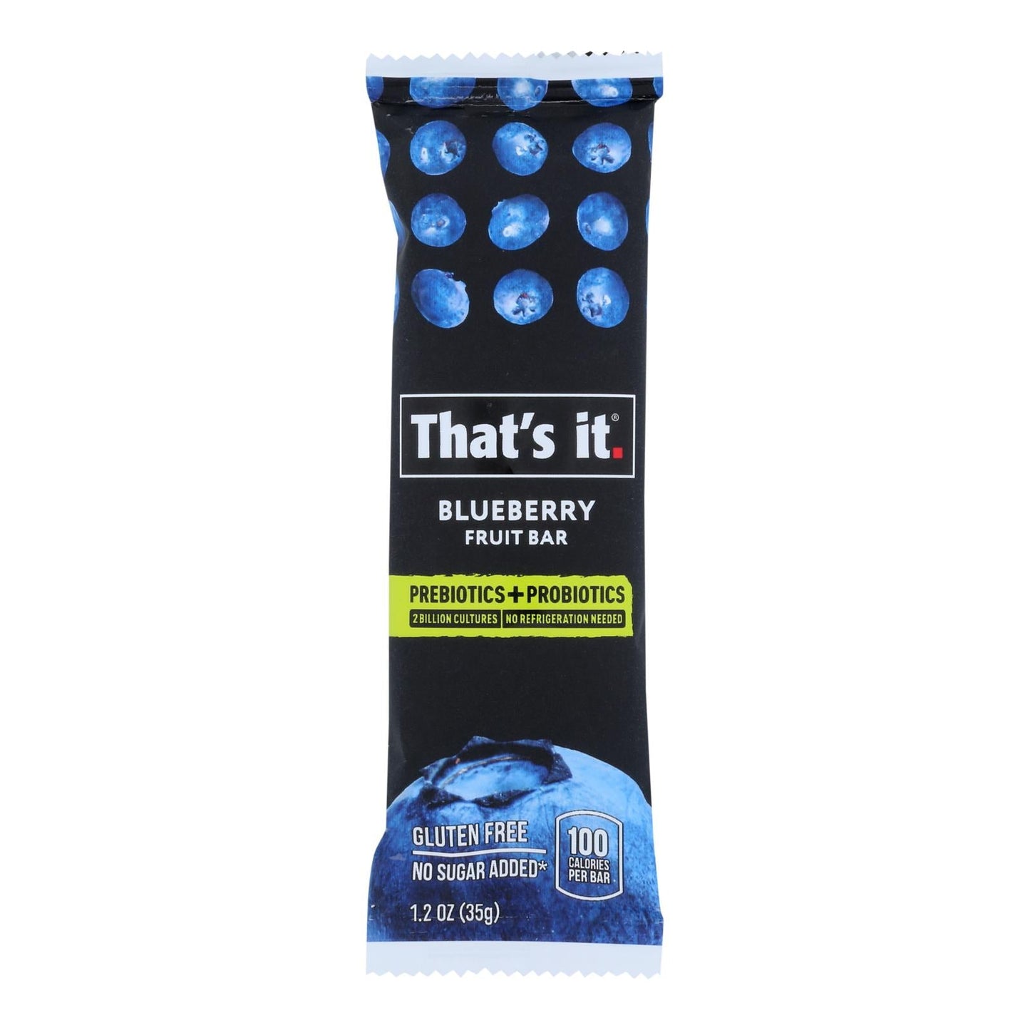 That's It Probiotic Fruit Bar Blueberry Case of 12 - 1.2 Oz
