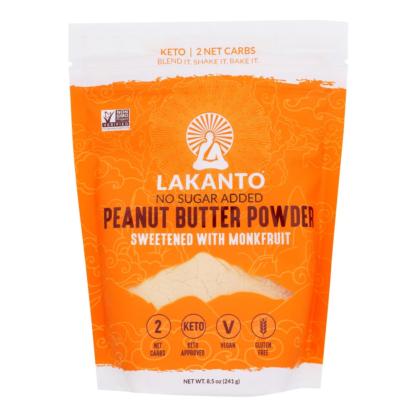 Lakanto Powdered Peanut Butter, Keto-Friendly, Sugar-Free, (Pack of 8 - 8.5 Oz)