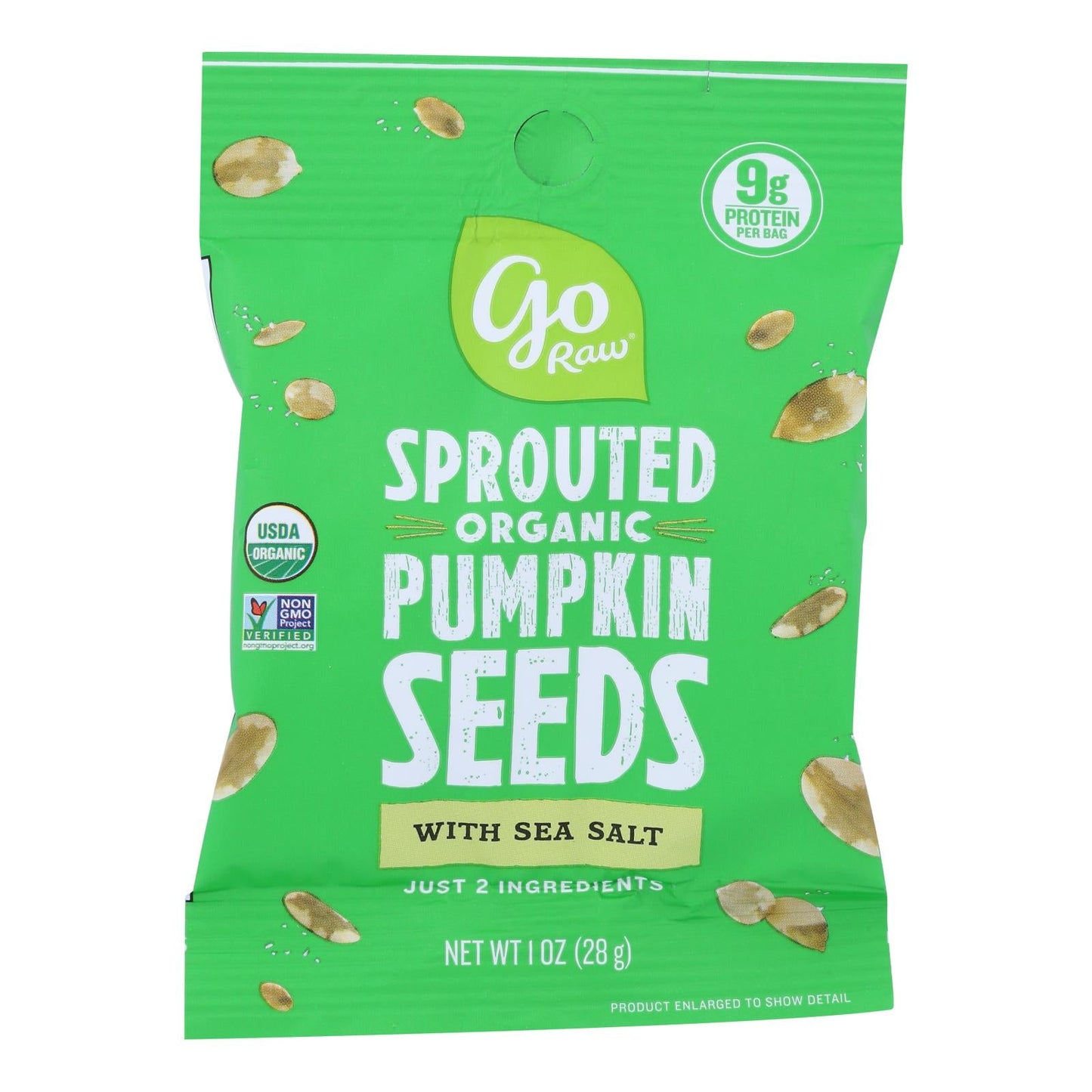 Go Raw Sea Salt Sprinkled Seed Pumpkin - 1 Oz - Case of 12