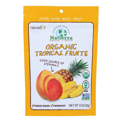 Natierra Organic Freeze-Dried Tropical Fruits and Strawberries (Pack of 12) - 1.5 Oz