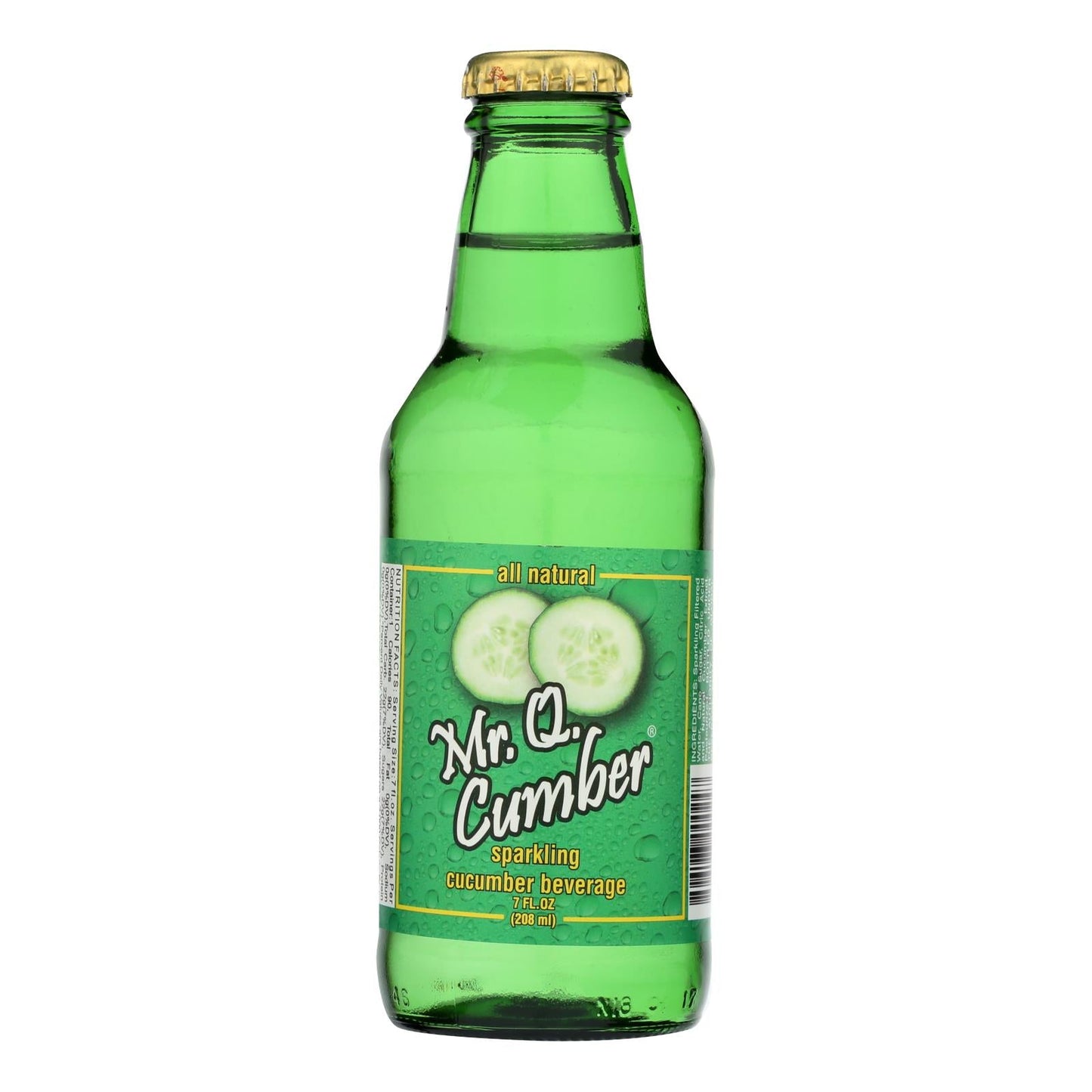 Mr. Q.cumber Sparkling Beverage - 7 Oz, 24-Pack