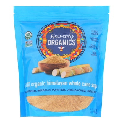 Heavenly Organics 100% Organic Hvnly Sugar Bulk, 20 Oz - Pack of 6