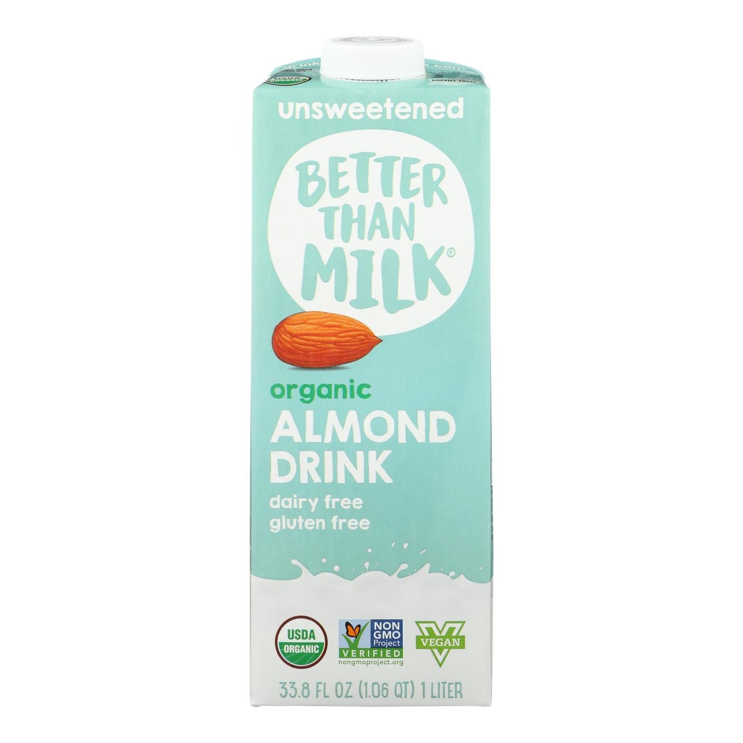 Better Than Milk - Unsweetened Almond Drink (Pack of 6 - 33.8 Fl Oz)