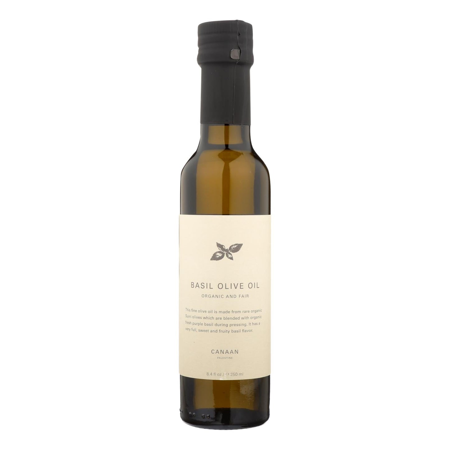 Canaan Palestine Basil Olive Oil - Case of 6 - 8.4 fl. oz. Bottles