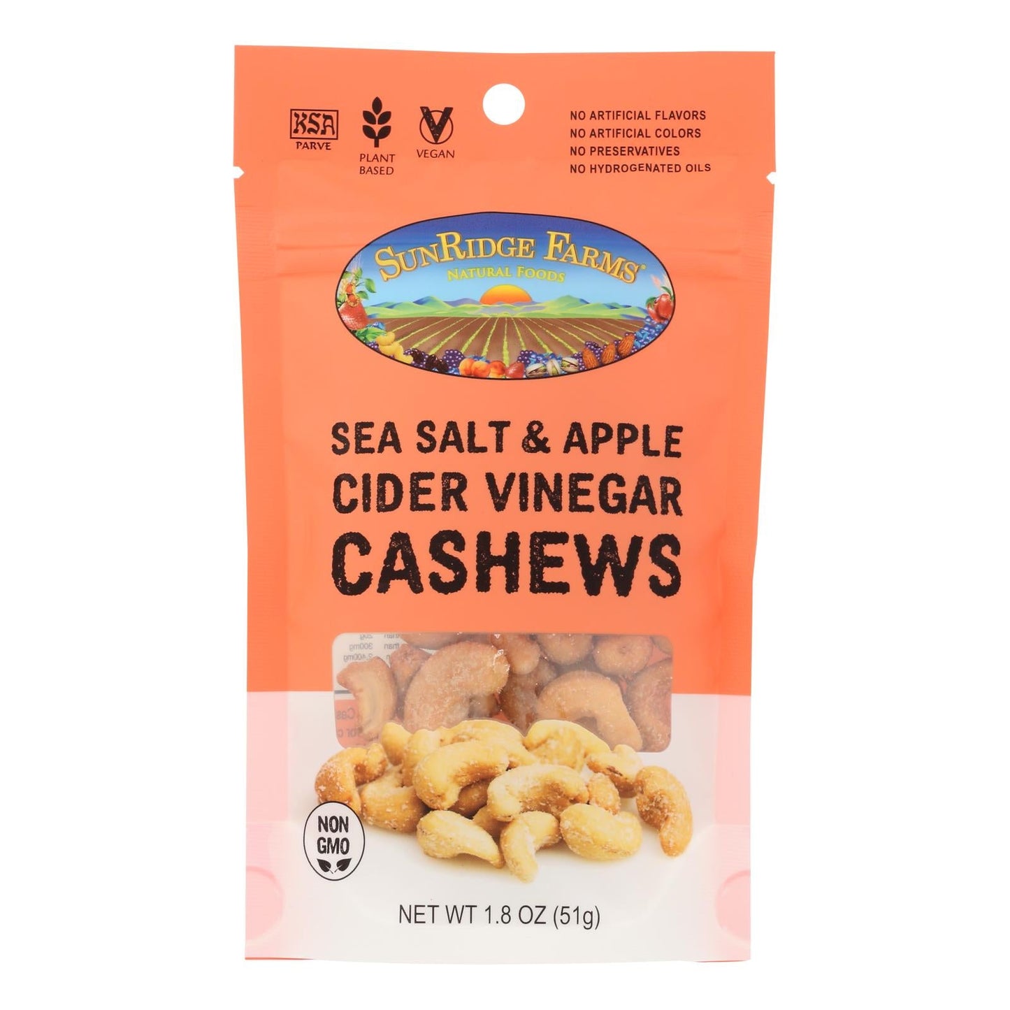 Sunridge Farms Premium Cashews, 8 Pack x 1.8 Oz