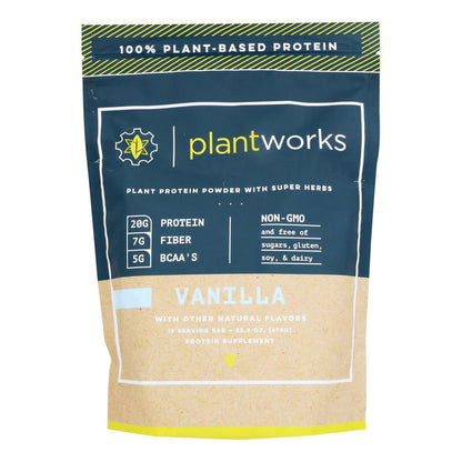 Plant Works Vanilla Protein Powder (Pack of 4) 23.8 Oz