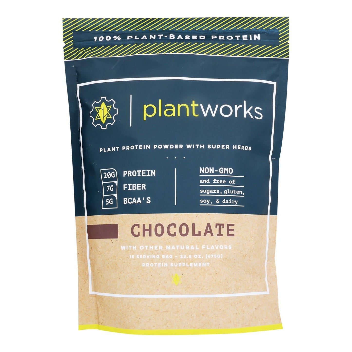 Plant Works Chocolate Protein Powder (Pack of 4), 23.8 Oz