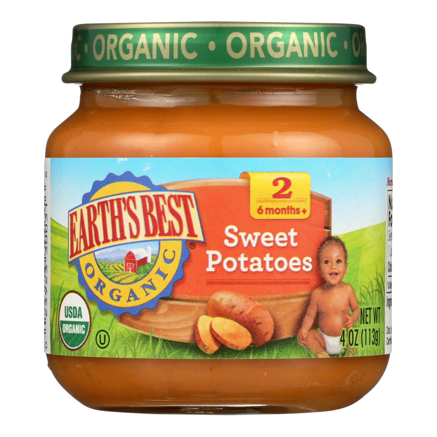 Earth's Best Stage 2 Sweet Potatoes, 4 Oz Jars (Pack of 10)