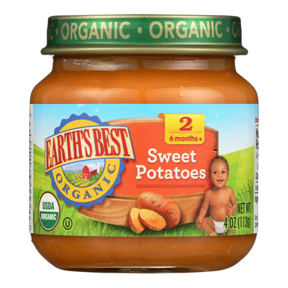 Earth's Best Stage 2 Sweet Potatoes, 4 Oz Jars (Pack of 10)