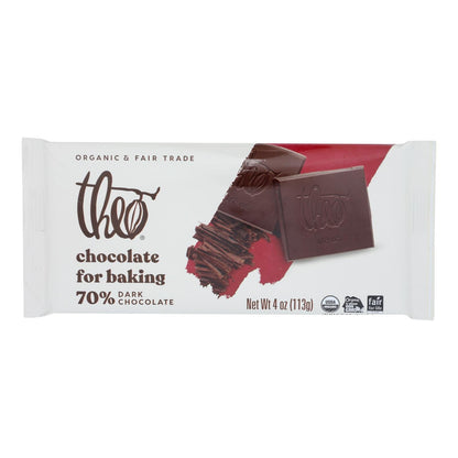Bars  Theo Chocolate Baking Bar (Pack of 10) - 70% Dark Chocolate - 4 Oz. Bars