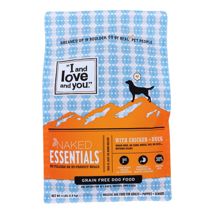 I and Love and You Dog Kibble, Chicken & Duck Flavor (4 lb Bags, Pack of 4)