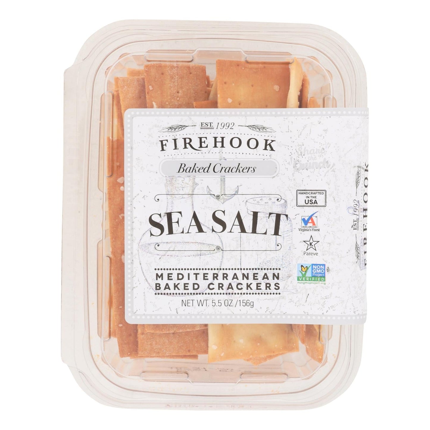 Firehook Sea Salt Crackers (Pack of 8 - 5.5 Oz)