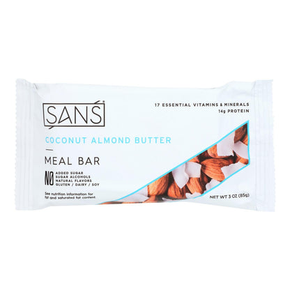 Sans Protein Bar, Coconut Almond Butter, 3oz, Pack of 12