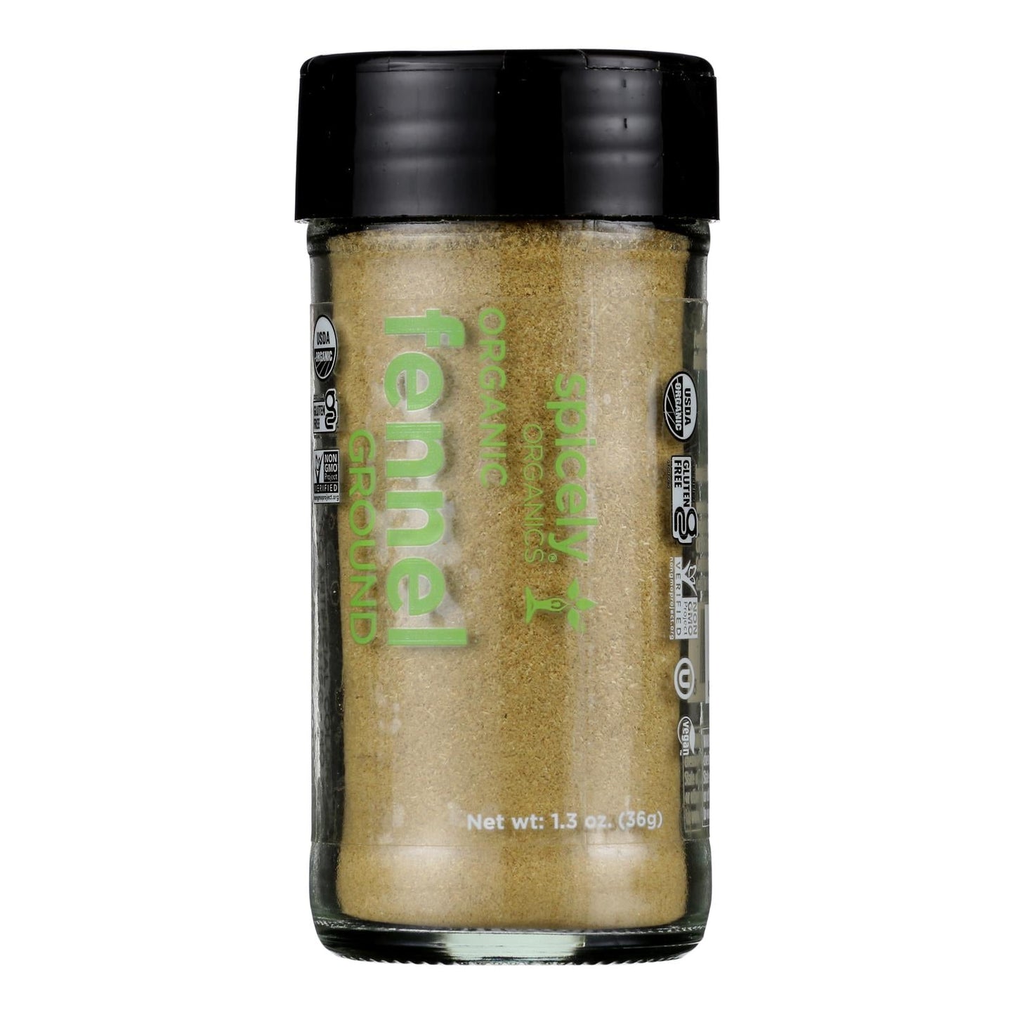 Spicely Organics Organic Ground Fennel (Pack of 3 - 1.3 Oz)