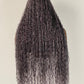 100% Human Hair Bohemian Knotless Braid Wig, Gray Color, Waist Length - (TARA GERY)